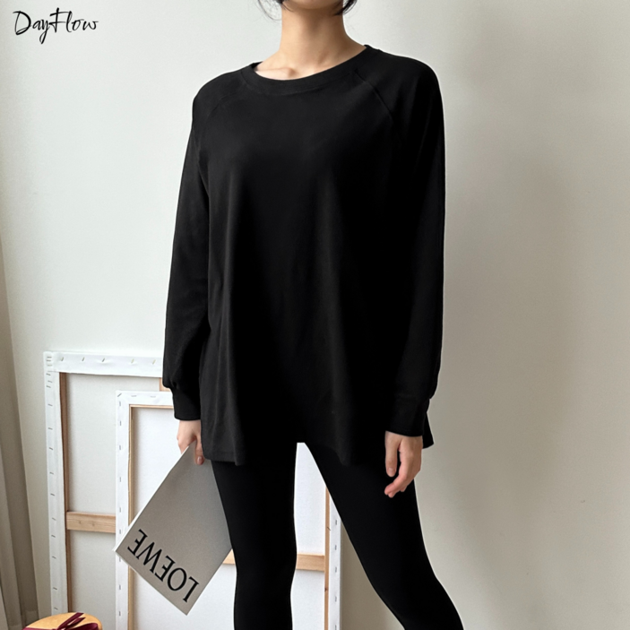 데이플로우 촉감대박 힙 커버 루즈핏 긴팔 티셔츠