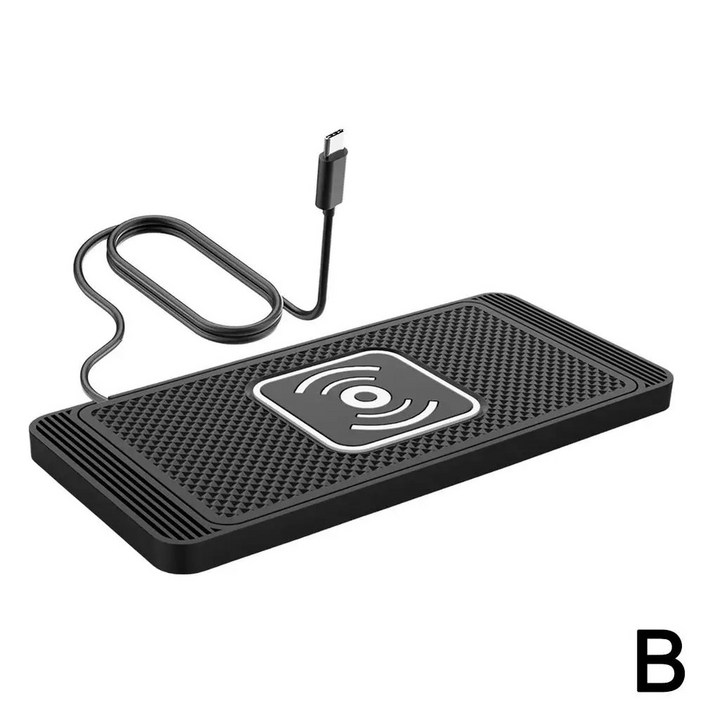 미끄럼 방지 실리콘 무선 충전기 매트, 자동차 대시 보드 거치대 스탠드, U4b8 용 고속 충전 2 인 1, 15W