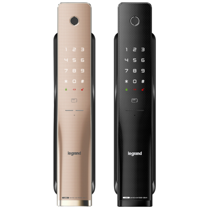 르그랑 L50 지문인식 푸시풀 도어록 지문+카드키4개+번호키 블루투스 와이파이(옵션) [안으로 열리는 문 설치가능] 0초바로잠금 푸시바잠금 푸쉬풀 현관문 디지털도어락, 고객직접설치, 르그랑 L50 로즈골드