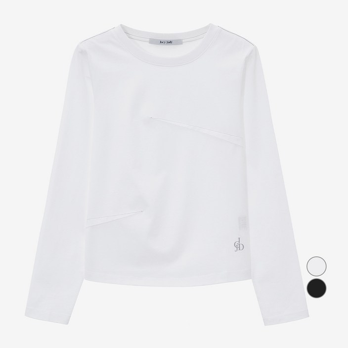 쥬시쥬디 여성용 통기성 아웃 심실켓 면 티셔츠 JZTS021F