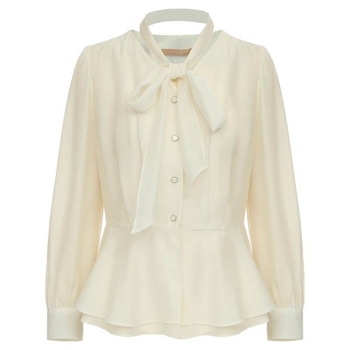 미니멈 여성용 페플럼 스카프 블라우스