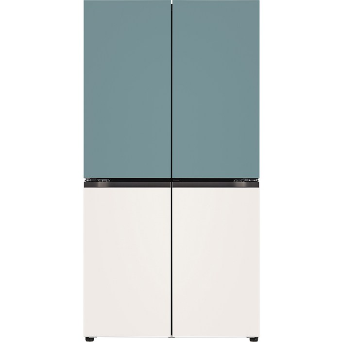 [10% 환급가전] [색상선택형] LG전자 오브제 870L 매직스페이스 메탈 4도어 디오스 냉장고 방문설치