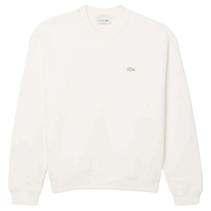 라코스테 남녀공용 크록 시그니처 루즈핏 면 크루넥 풀오버 맨투맨 SH774555N