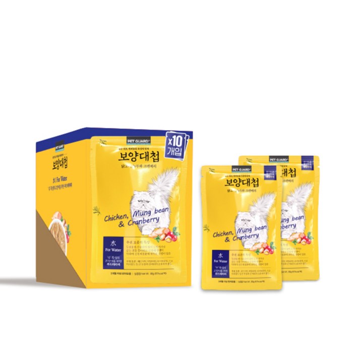 보양대첩 고양이 파우치 수 닭고기 녹두와크렌베리 80g x 10p, 1개, 80g