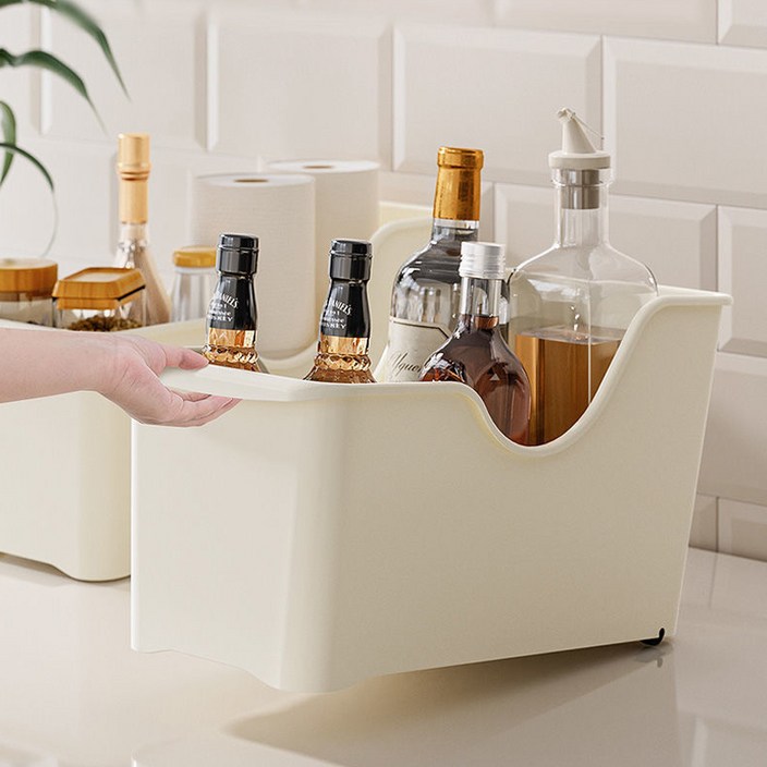 존글로벌 펜트리 하부장 롤링박스 수납함 바퀴형, 1개, 화이트