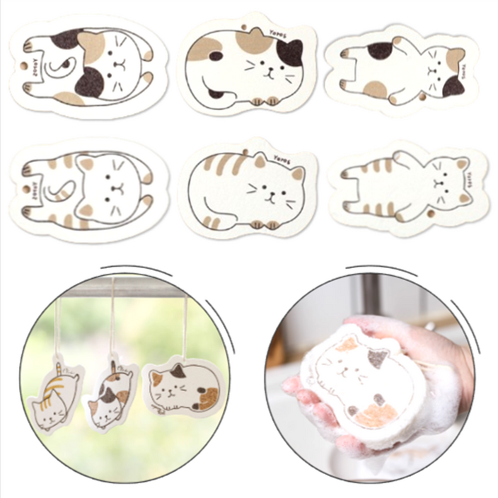 마미앤 펄프 수세미 6P 식물성 캐릭터 수세미