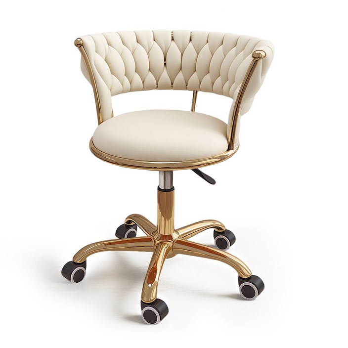 Maxinsk 고급 골드벨벳 화장대의자 높이조절 인테리어의자 침실 등받이의자 메이크업체어