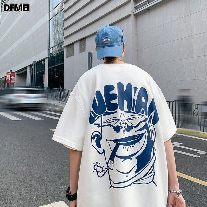 DFMEI 반팔 남자 루즈핏 반팔 옷
