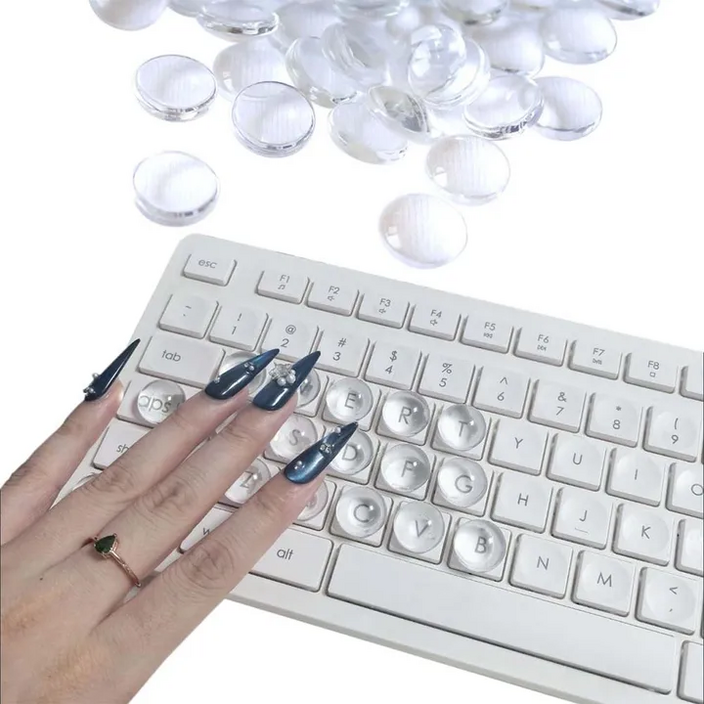 루베이 DIY 키보드 키캡 롱네일 타이핑 도우미 투명 백라이트  데스크탑유선 키보드무선 키보드