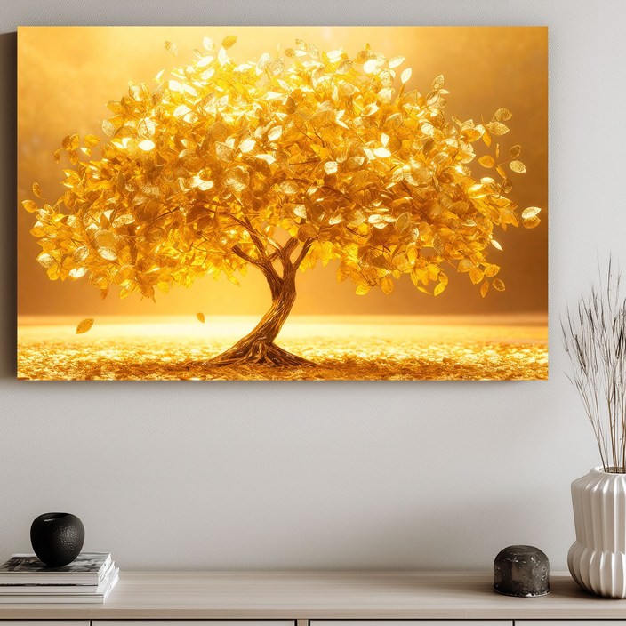 네이처갤러리 돈들어오는 황금나무액자 인테리어 돈나무 액자, 8번 황금나무액자