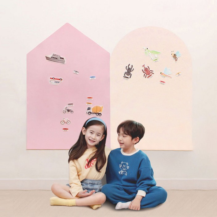 키룸 찰떡보드 붙이는 유아 자석 화이트보드 탈부착 자석칠판 자석보드 탈부착, 아이보리, 1개