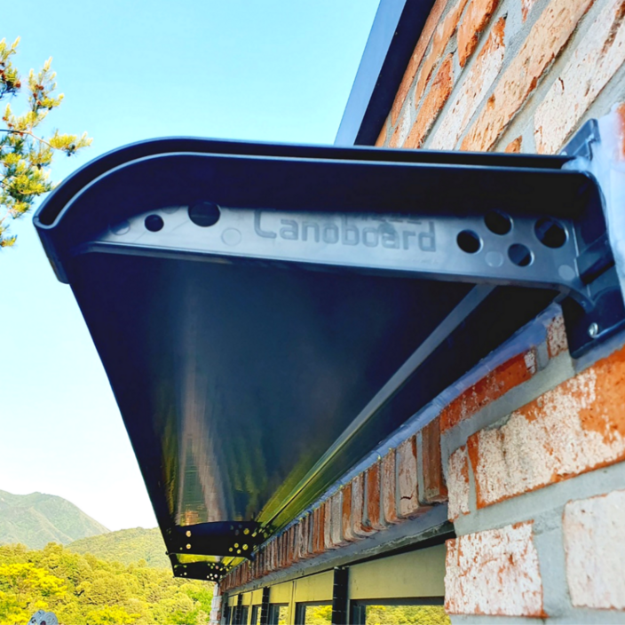 캐노보드 창문 현관 처마 비막이 차양 캐노피, 브라운, 1개