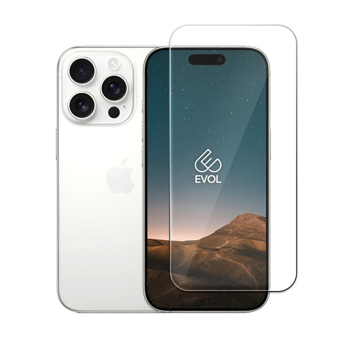 EVOL 강화유리 휴대폰 지문인식 액정보호필름 9H 2P, 1세트