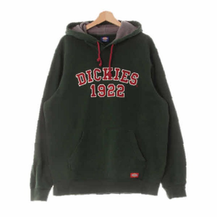 8834 디키즈 다크그린 면혼방 패치레터루즈후드티 XL