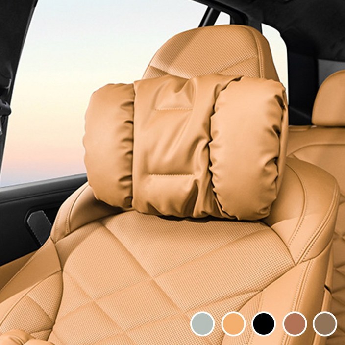 LINSHU 프리미엄 차 전용 차량용 목쿠션 모든 차에 적용 오염방지 가죽 머리 쿠션