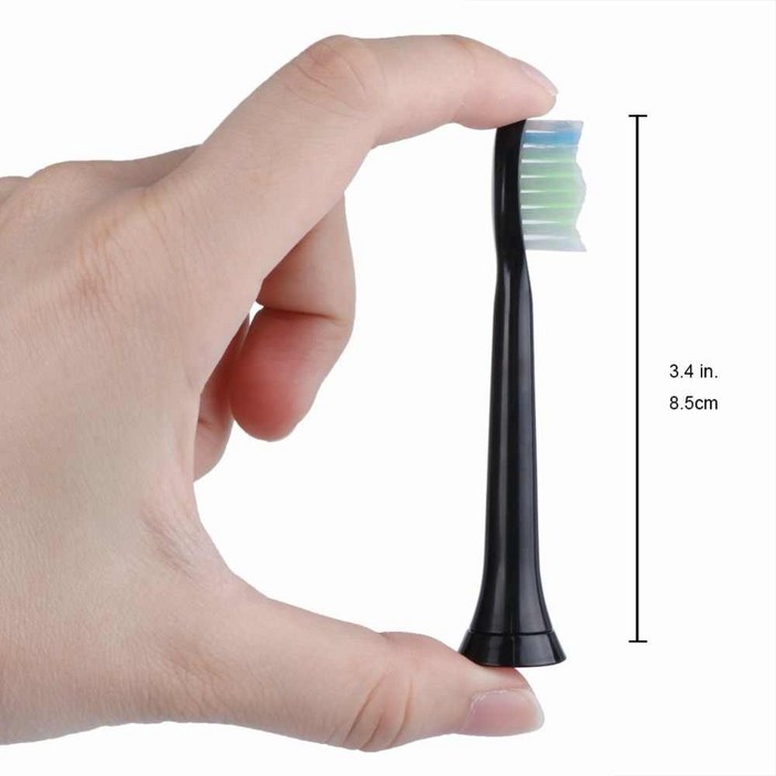 필립스 전용 전동칫솔 호환리필모 HX6911 HX6920 HX6921 호환 칫솔모 (블랙), 8개, 필립스 (블랙)