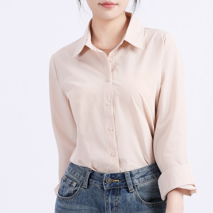 COMIRST 여성 스판 링클프리 카라 정장 긴팔 셔츠 블라우스 10컬러