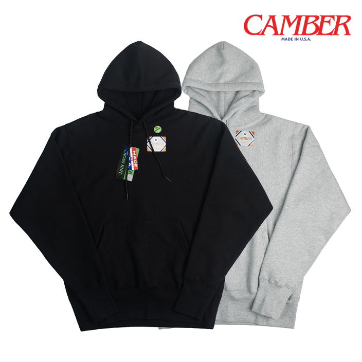 캠버 12oz 크로스 니트 풀오버 후드 기모 CB232