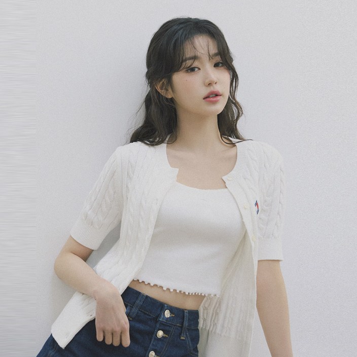 타미힐피거 서머 케이블 가디건 T32F1KCD05TWT2YBL