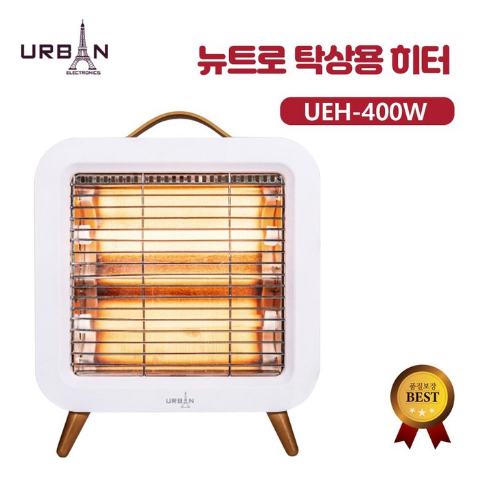 어반일렉 뉴트로 탁상용 히터 UEH400W, UEH400W, 혼합색상 어반일렉 뉴트로 탁상용 히터 UEH400W, UEH400W, 혼합색상