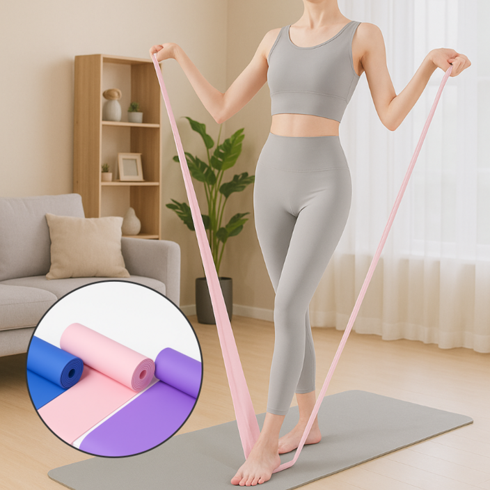 전신 스트레칭 근력운동 탄력 혼합 색상 요가 밴드 세트