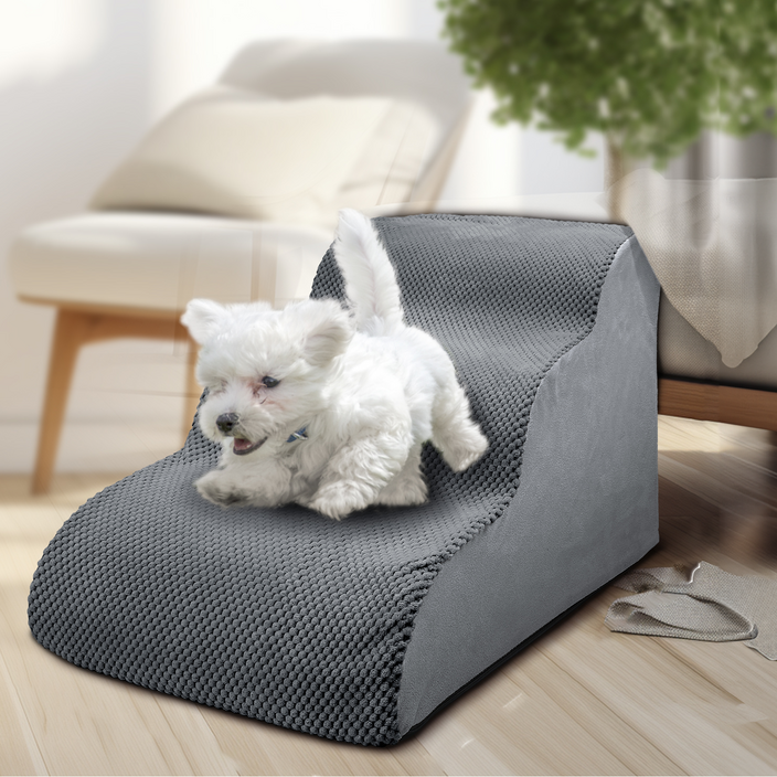 고밀도 스폰지 미끄럼 방지 반려동물 계단 곡선 계단 무릎 압력을 줄이다 개 계단, 3단, 1개