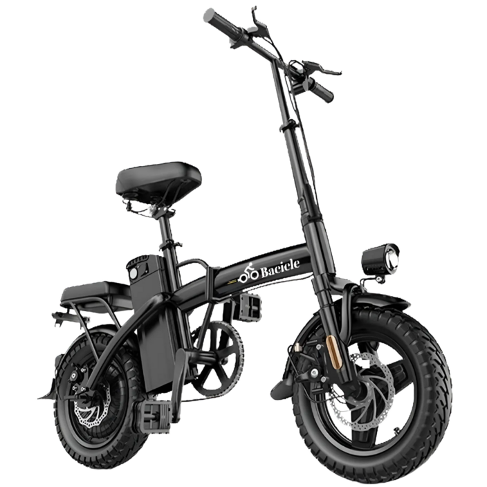 Bacicle 전기자전거 자토바이 접이식 전동 바이크 48V 고출력 모터 경량 배달, 1. 기본형/10Ah/35km 고탄소강, 알루미늄 합금