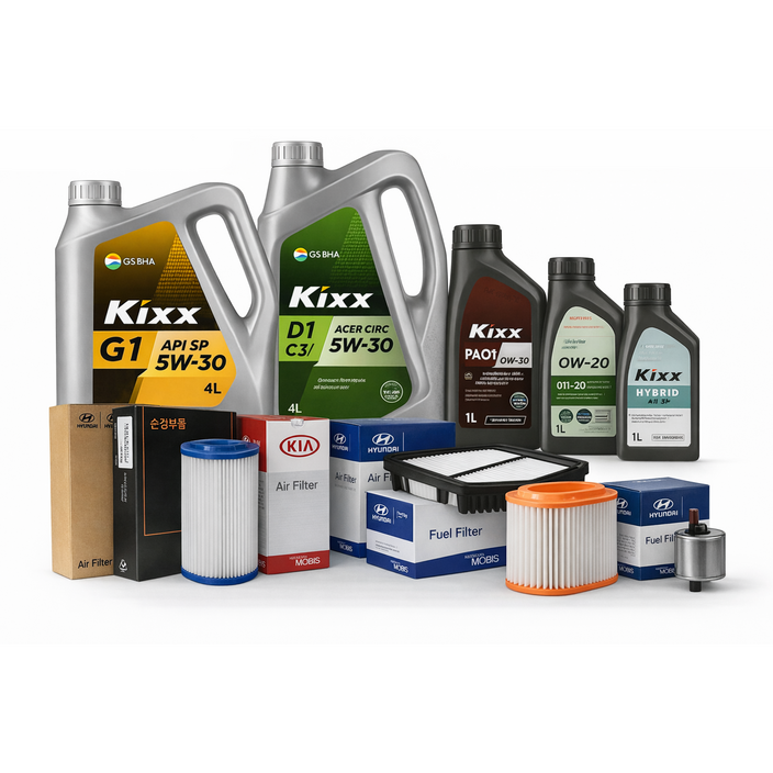 디올뉴 팰리세이드 LX3 25년형 25년 1월이후 GDI 2.5 터보 하이브리드 6L 순정필터 킥스오일 PAO1, 1세트, 팰리세이드, 현대