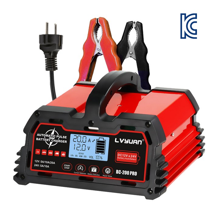 녹원 차량용 배터리 충전기 오토바이 화물차 트럭 스마트 자동 초고속충전