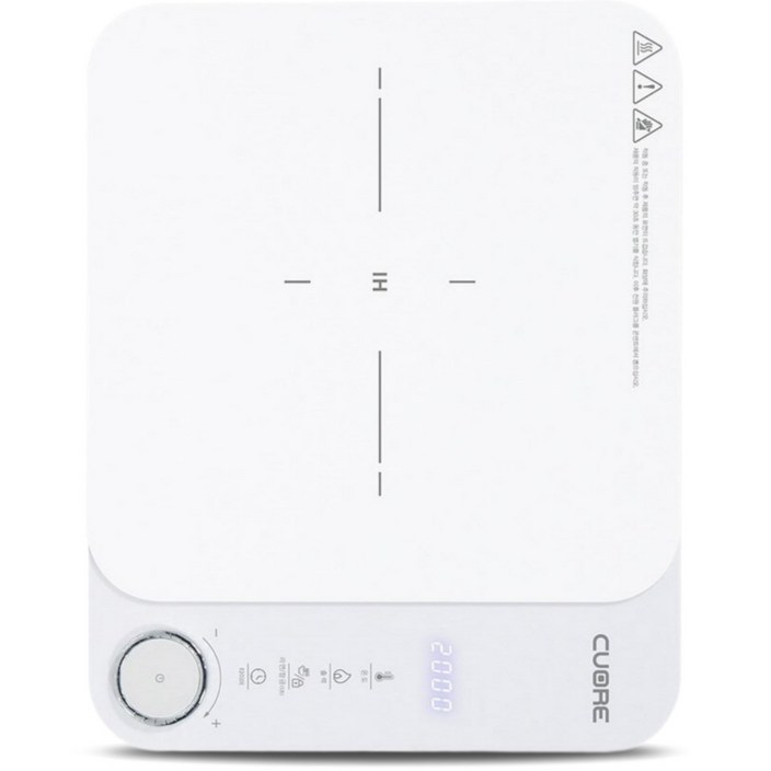 까르페 1구 다이얼 인덕션 PRO 듀얼 냉각팬 저소음 전기레인지, 프리스탠딩, 화이트