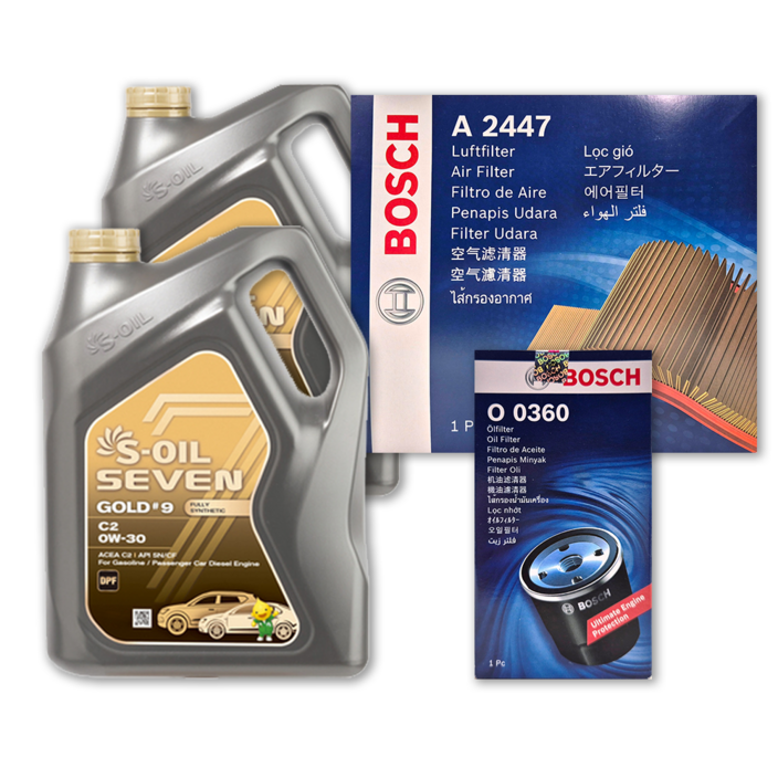 K9 KH 3.8 가솔린 엔진오일세트 세븐골드 9 RV C3 5W30