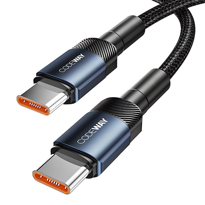 코드웨이 PD 60W CC타입 초고속 충전케이블, 1개, 1.2m, 블루