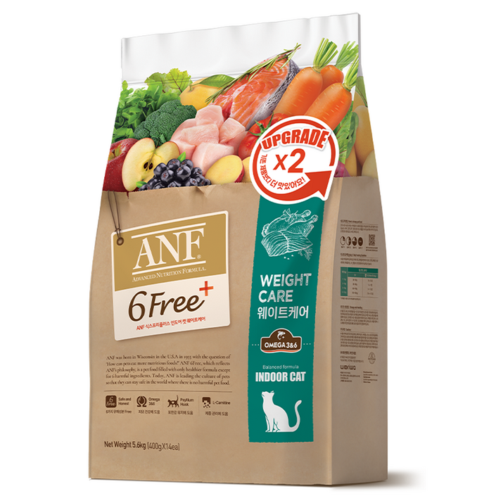 ANF 생후 12개월 이후 식스프리플러스 인도어 캣 웨이트케어 건식사료 ANF 생후 12개월 이후 식스프리플러스 인도어 캣 웨이트케어 건식사료