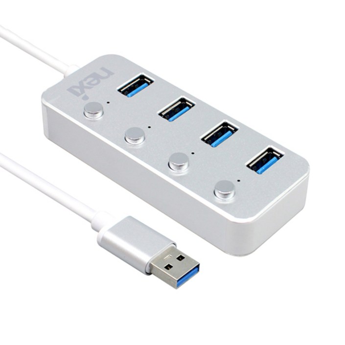 넥시 USB3.0 4포트 무저원 허브 NXUH3004S, 해당없음, 4개