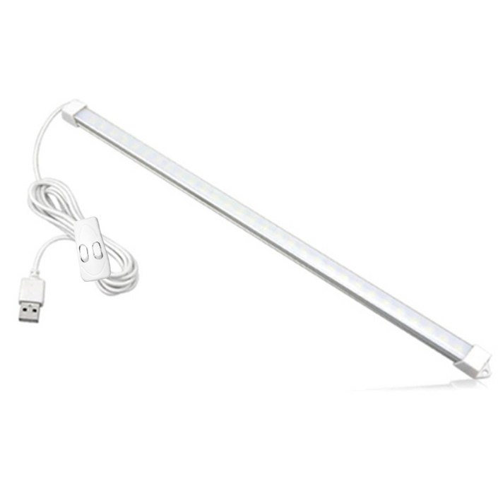 막대조명 USB LED 바 조명 대 3색 52cm, 주황빛, 아이보리빛, 하얀빛
