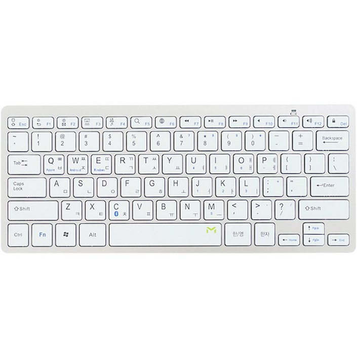 MATECH 슬림형 미니 블루투스 키보드, MT-BT045, 실버, 텐키리스