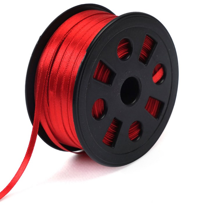 뭉구 프리미엄 유광 단면 공단 리본 5mm