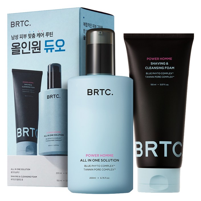 비알티씨 파워 옴므 듀오 올인원 200ml 클렌징 폼 150ml 세트, 350ml, 1개 비알티씨 파워 옴므 듀오 올인원 200ml 클렌징 폼 150ml 세트, 350ml, 1개