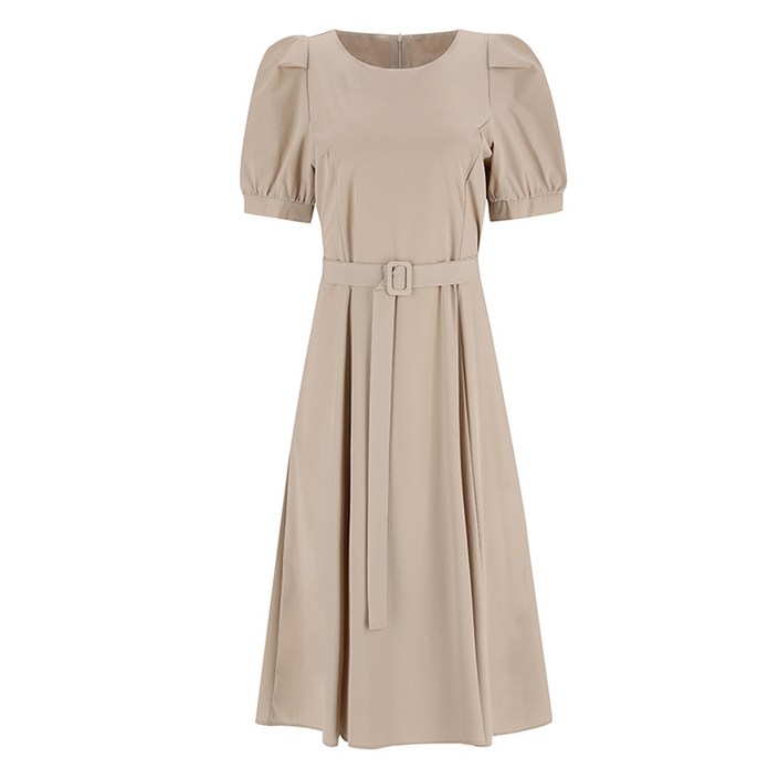 이사베이 소매 퍼프 벨트 + 롱 원피스 세트 VIOAD2547