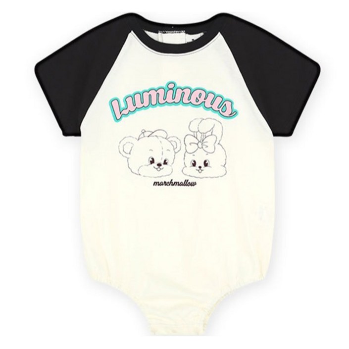 MilkBaby 유아용 마카롱 라글란 바디수트 아기우주복