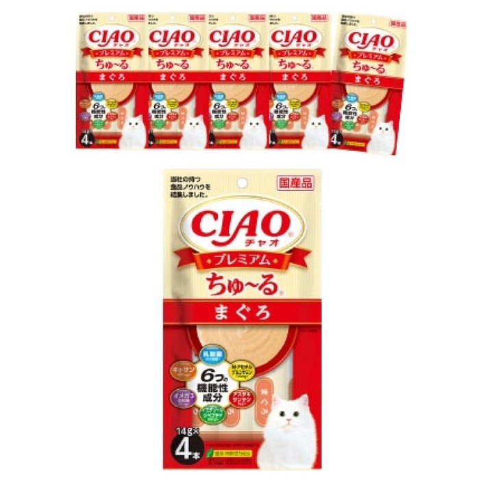 챠오츄르 고양이 이나바 프리미엄 짜먹는 간식 4p