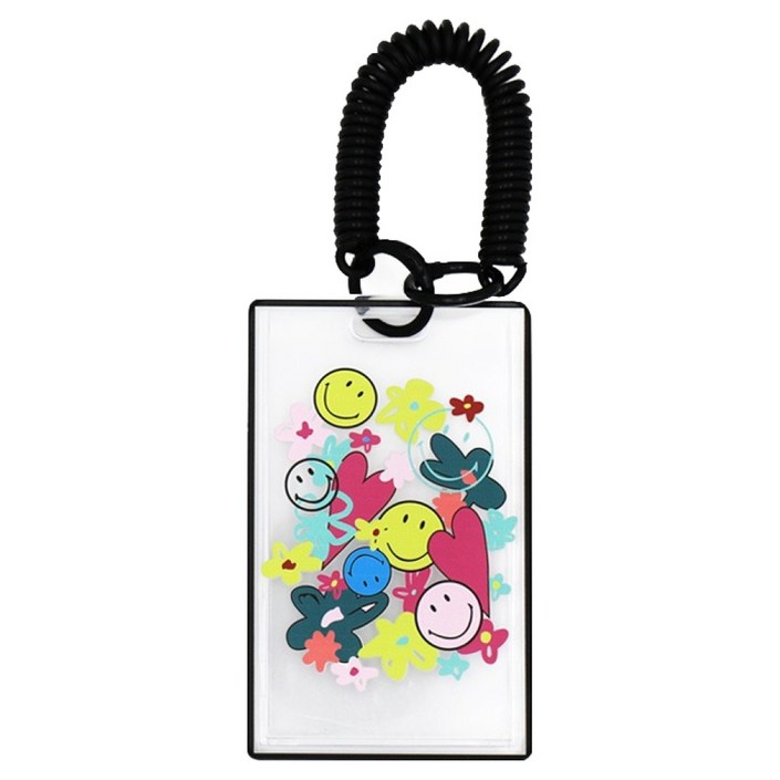 비팬시 헬로스마일 투명 홀더 사원증 교통카드 케이스