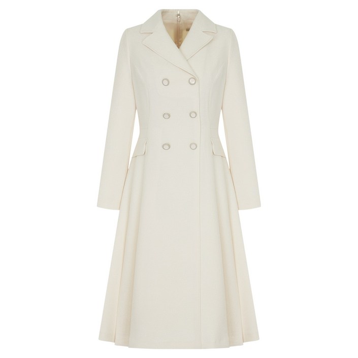 케네스레이디 더블 버튼다운 사이드 플리츠 원피스