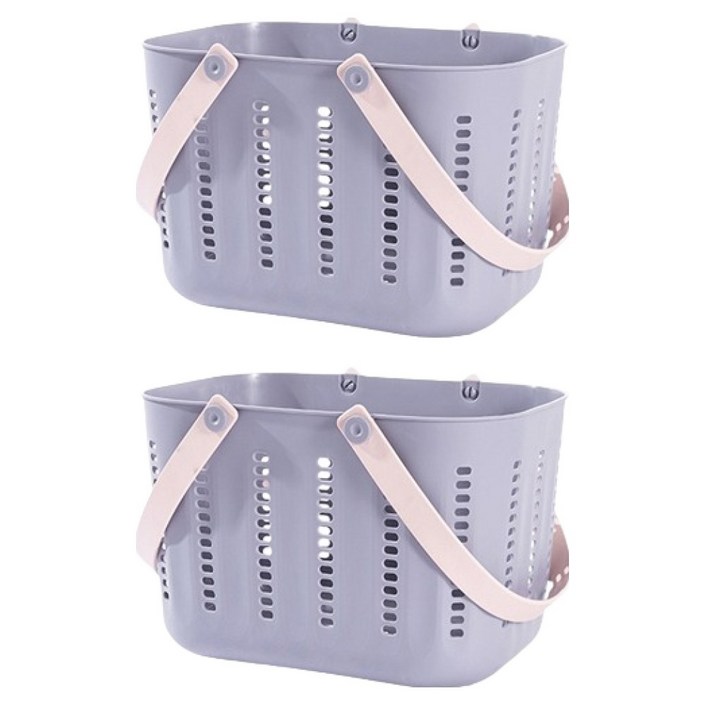 블럭마트 단추 포인트 목욕 바구니 2p