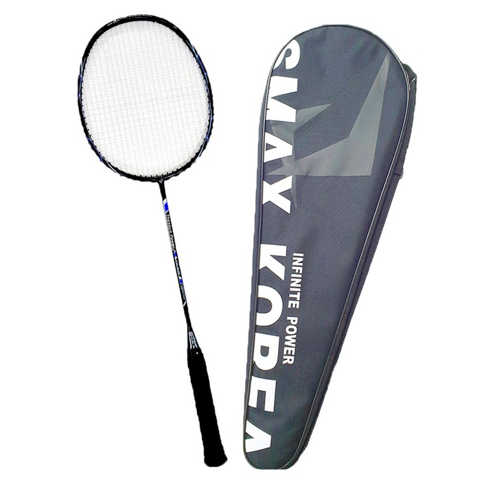 스맥스코리아 풀카본 초경량 배드민턴 라켓 68g, 테세우스 블랙, 1개