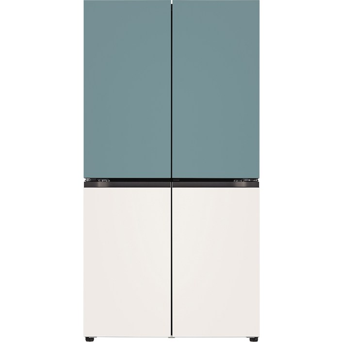 색상선택형 LG전자 오브제 870L 매직스페이스 메탈 4도어 디오스 냉장고 방문설치