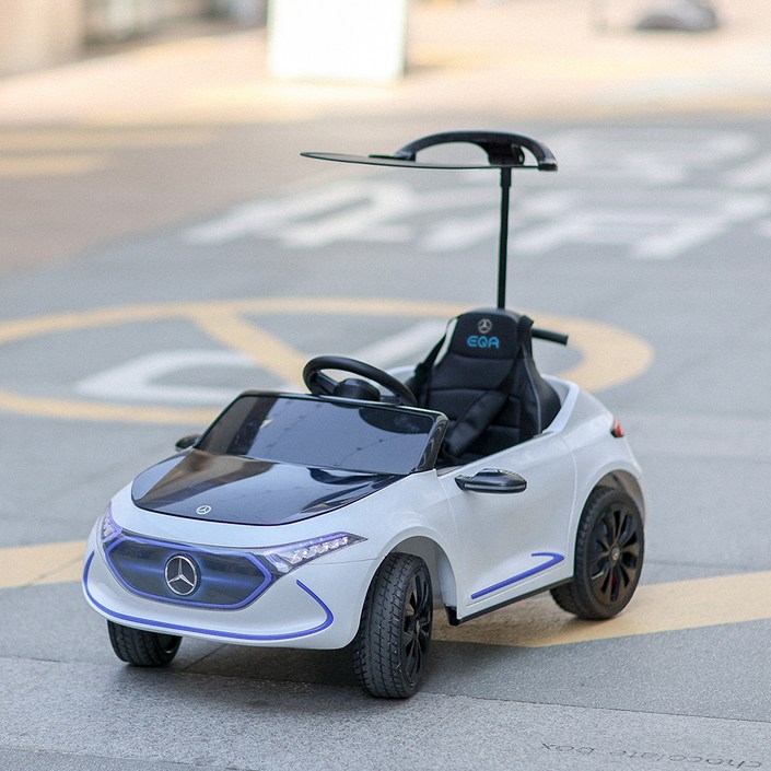 대호토이즈 벤츠 EQA 유아 전동 푸쉬카, 화이트, 1개