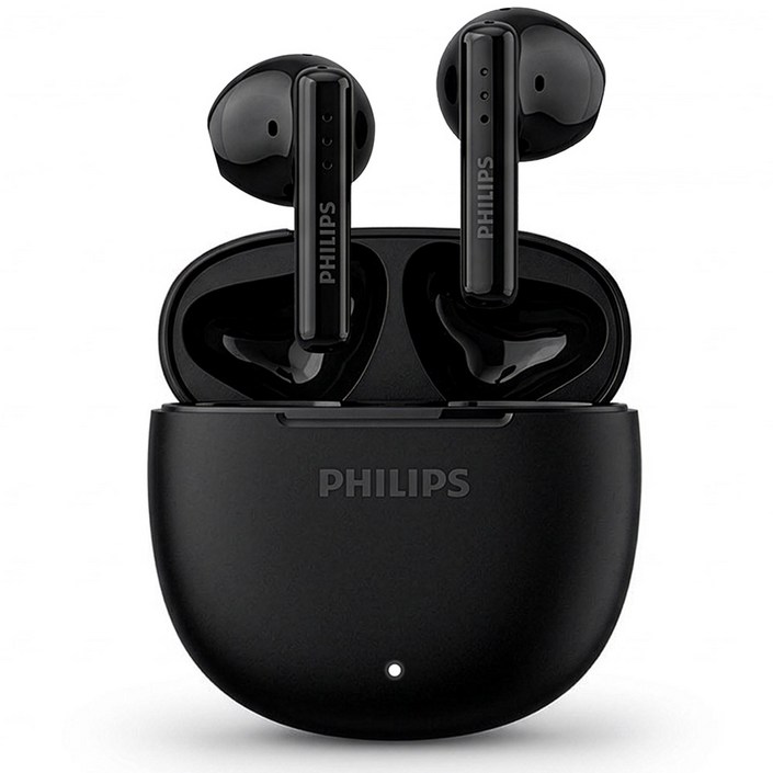 필립스 ENC 노이즈캔슬링 무선 블루투스 이어폰, TAT1139, 블랙, 26시간, 방수가능