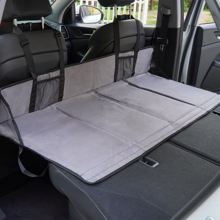 에이스피드 삼에스 자동차 뒷좌석 평탄화 보드 차박 매트 C67 큰사이즈, 승용차, SUV, 그레이