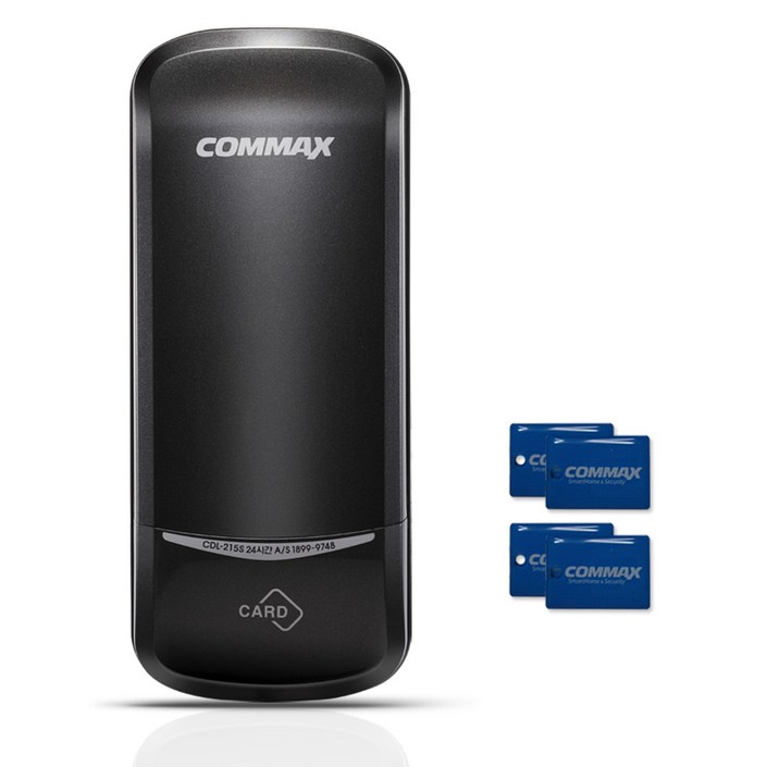 COMMAX 디지털도어락 카드키 4p 비밀번호 마스터번호 기능 도어록
